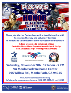 Paws to Honor Event, Veteran PTSD Recovery